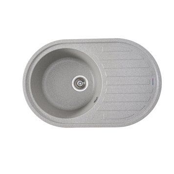 Гранитная мойка для кухни VALESO LIRA 7750 матовая Серая SP000047539 фото