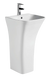 Раковина моноблок Mixxus BEVEL-1101 з отвором під змішувач та переливом 450х435х835mm (MI6697) MI6697 фото 4