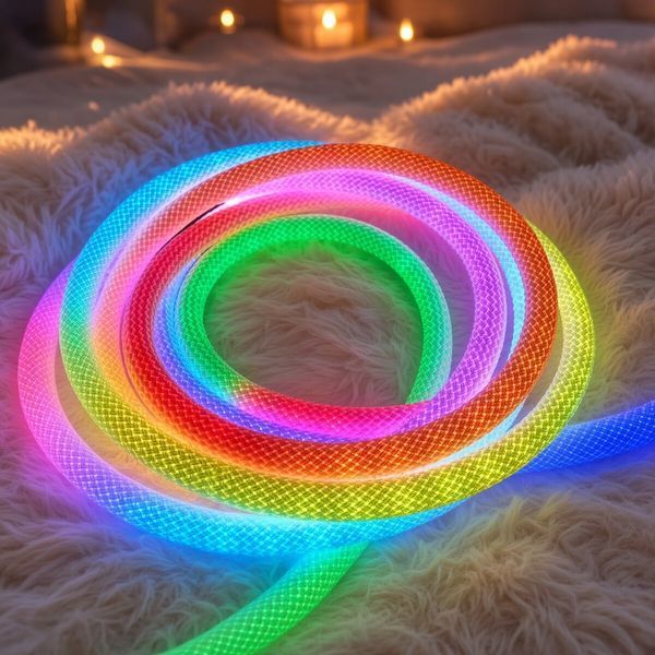 Світлодіодна плетена стрічка розумна VALESO 5m 250LED RGB з пультом та керуванням через застосунок PTS0020299 фото