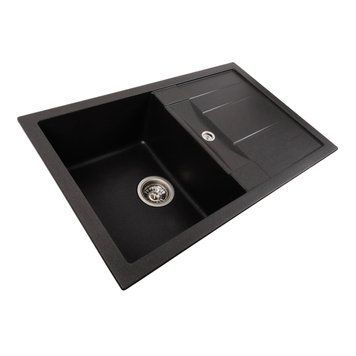 Гранитная мойка для кухни VALESO 7850 TROYA матовый Морион SP000047084 фото