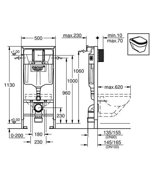 Інсталяція для унітазу Grohe Rapid SL (38536001) 38536001 фото