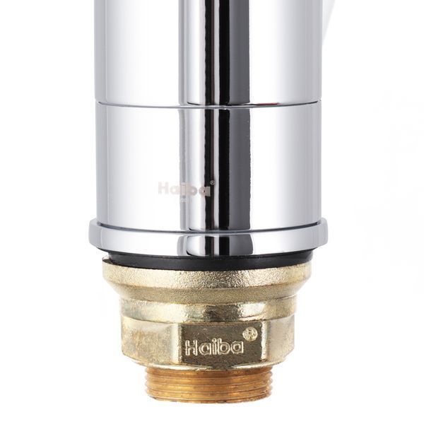 Змішувач для умивальника Haiba Magic 555 (15 см) з червоною ручкою (HB0673) HB0673 фото
