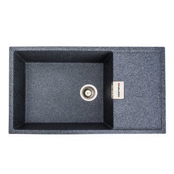 Гранитная мойка для кухни VALESO 8650 DIAMOND матовая (графит) SP000047052 фото