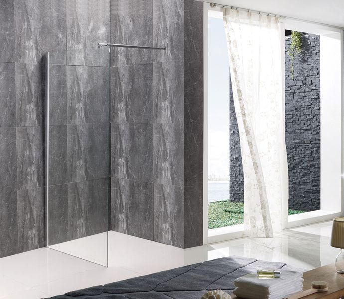 Душова перегородка Mixxus Premium FLAT SP01-100x200-TR Chrome Walk-In прозоре скло 8мм (MI6851) MI6851 фото