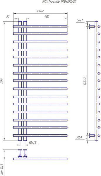 Рушникосушка INOX Марсель 1170х530/50 Mario-44131 фото