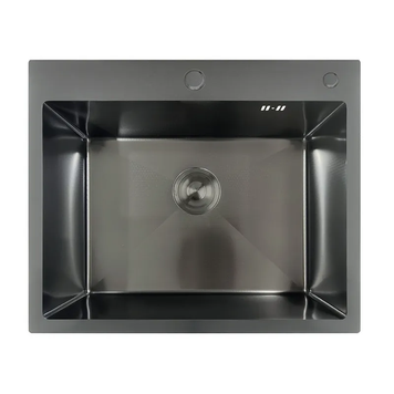 Мийка MIXXUS MH6050 DECOR GRAPHITE (MH6050 DECOR NANO-BLACK) (3.0/0.8) з нерж. сталі (колір графіт) (MX1934) MX1934 фото