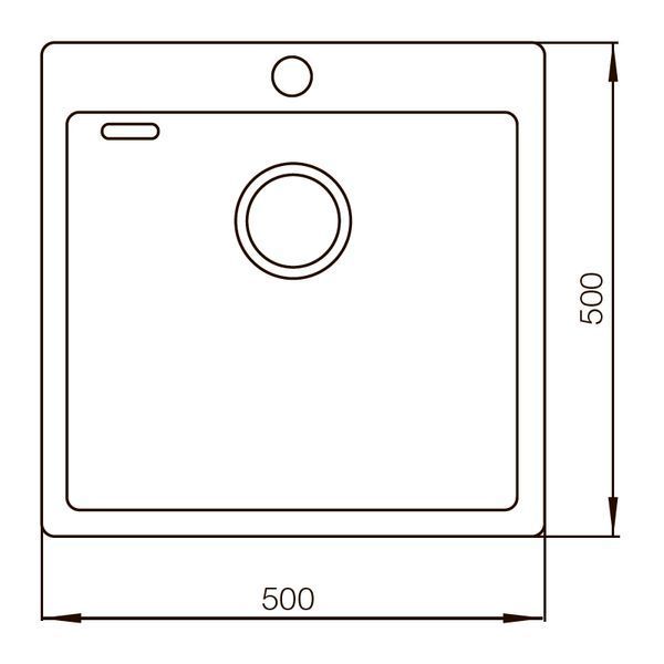 Мийка Mixxus Чорна MX5050-200x1.0-PVD (MX0578) MX0578 фото