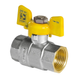 Кран кульовий KOER KR.217.G - 3/4" FF ГГМ YELLOW, ручка "метелик" жовта (KR0041) KR0041 фото 1