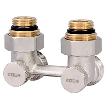 Вузол нижнього підключення радіатора 3/4'' кутовий (комплект) Koer KR.1132 (KR2816) KR2816 фото