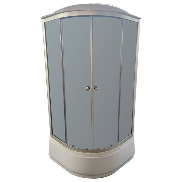 Бокс душовий без гідромасажу Mixxus STRONG SB01-90x90x215-FB SATIN з високим піддоном (MI6884) MI6884 фото