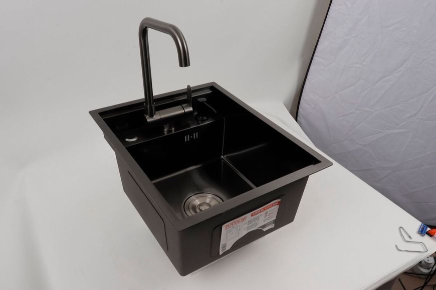 Кухонная мойка CM 40*50 скрытая PVD черная Platinum Handmade SP000043030 фото