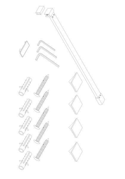 Душова перегородка Koer SR SP01-100x200-TR-01 Walk-In прозоре скло Easy Clean 8мм, хром (KR5393) KR5393 фото