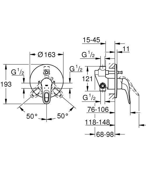 Змішувач для ванни Grohe Eurostyle (33637003) 33637003 фото