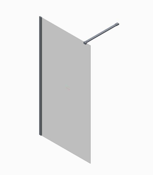 Душова перегородка Koer SR SP01-100x200-TR-01 Walk-In прозоре скло Easy Clean 8мм, хром (KR5393) KR5393 фото