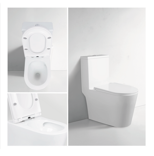 Унітаз моноблок підлоговий Mixxus BEVEL-0406-T1 690х360х790mm, система змиву TORNADO 1.0 (MI6729) MI6729 фото
