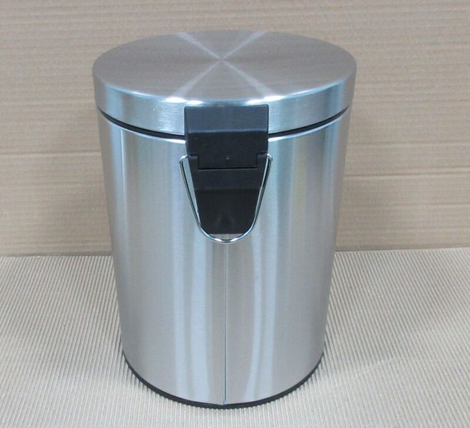 Відро для сміття кругле Zerix Solo-TC0105 SS Color 5 л колір нержавійка (ZX5897) ZX5897 фото