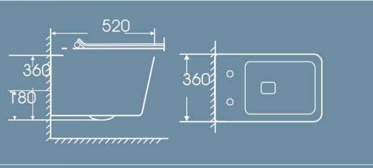 Унитаз подвесной Marble TRN JL 52*36*36 ( А0059576 ) А0059576 фото