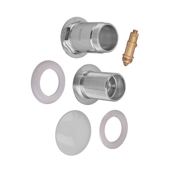 Донний клапан для раковини Koer PW-08-11 1 1/4'' без переливу автоматичний СLICK-СLACK (Біла керам.накл) (KR5788) KR5788 фото