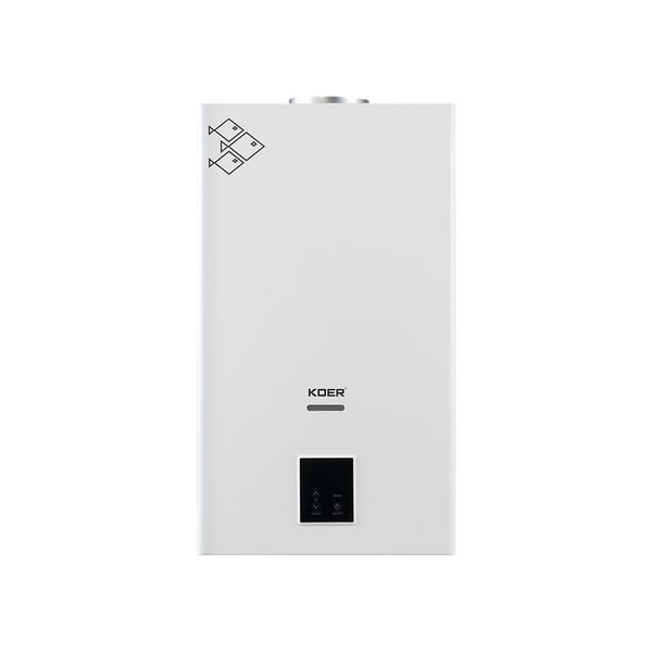 Газова колонка KOER KWH.G0210 WHITE димохідна з модуляцієй 10 л/хв, колір білий (KR5556) KR5556 фото