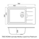 Гранитная мойка для кухни Platinum 7850 ROMA матовая (черная) SP000038109 фото 2
