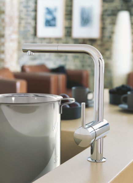 Змішувач для кухні з висувним виливом Grohe Minta (32168000) 32168000 фото