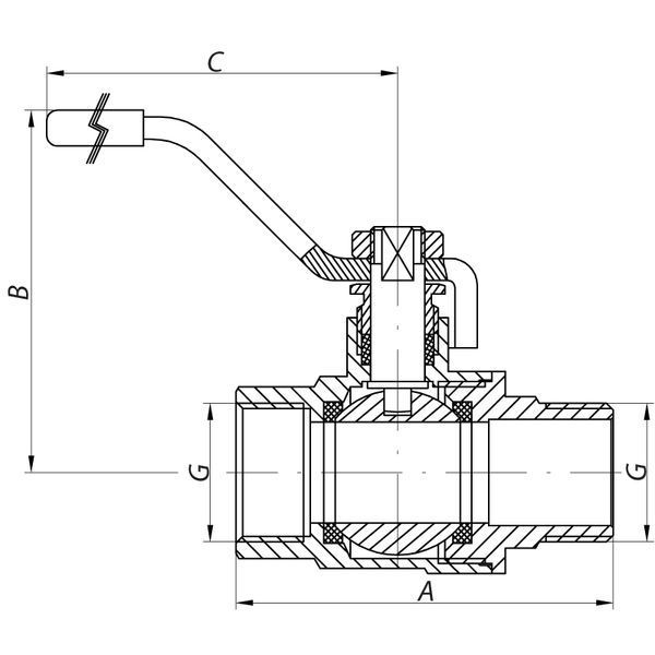 Кран кульовий Waterpro 3/4 "ГГР (WP0136) WP0136 фото