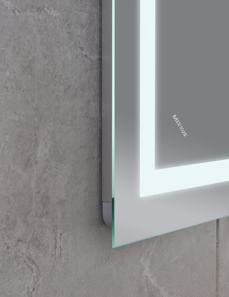 Дзеркало Mixxus WARM MR02-80x60-CASE з Led Touch, Anti-fog, димером, регулятором яскравості, годинником (MI6671) MI6671 фото