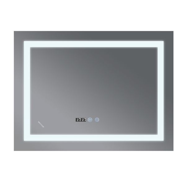Дзеркало Mixxus WARM MR02-80x60-CASE з Led Touch, Anti-fog, димером, регулятором яскравості, годинником (MI6671) MI6671 фото