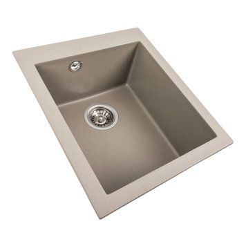 Гранитная мойка для кухни VALESO 4150 SOKIL матовый Титан SP000047385 фото