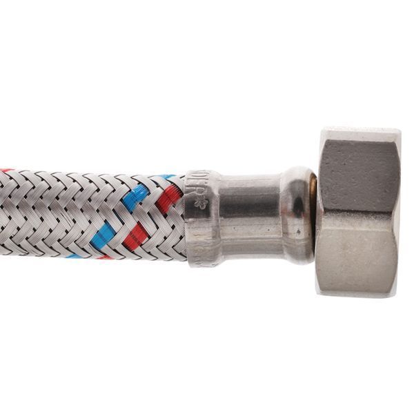 Гнучкий шланг для підключення води гайка 1/2'' - гайка 1/2'' (30 см) Zerix (ZX1549) ZX1549 фото
