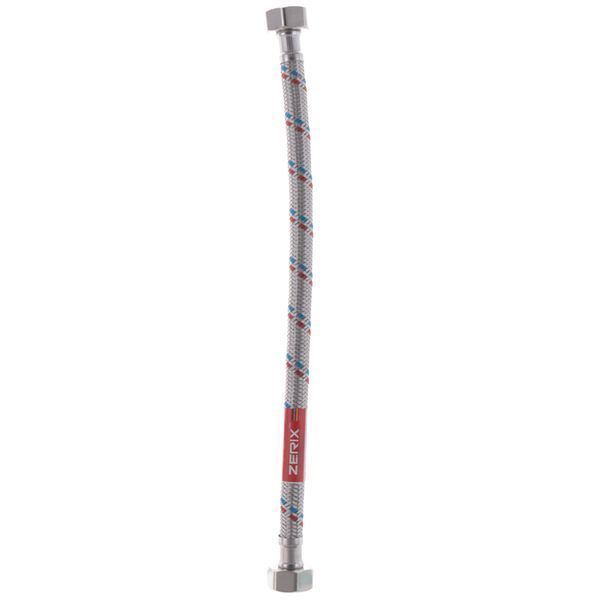 Гнучкий шланг для підключення води гайка 1/2'' - гайка 1/2'' (30 см) Zerix (ZX1549) ZX1549 фото