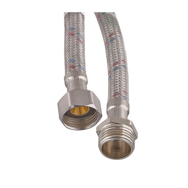 Гнучкий шланг для підключення води гайка 1/2'' - Штуцер 1/2'' (50 см) (силик. оболонка) Zerix (ZX3019) ZX3019 фото