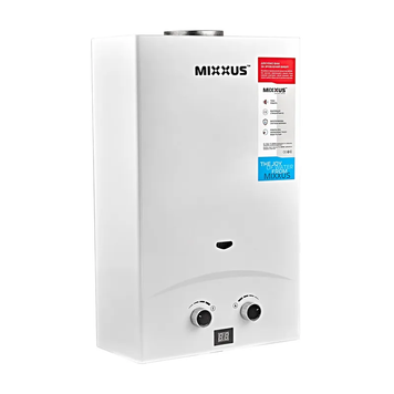 Газова колонка MIXXUS GWH-0110 BASIC WHITE димохідна 10 л/хв (колір білий) (WH0022) WH0022 фото