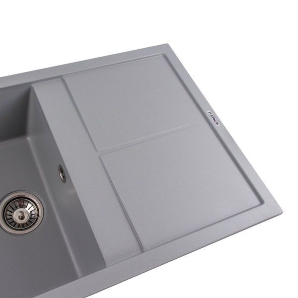 Гранитная мойка для кухни Platinum 7950 Selena матовая Серый металлик SP000034929 фото