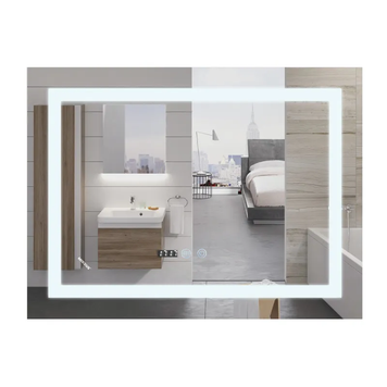 Дзеркало Mixxus WARM MR02-70x50 з Led Touch, Anti-fog, димером, регулятором яскравості, годинником (MI6668) MI6668 фото
