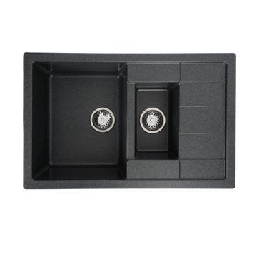 Гранитная мойка для кухни Platinum 7850W TOSKANA матовая Антрацит SP000027555 фото