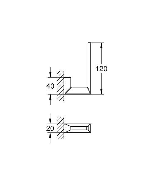 Тримач для запасного рулону туалетного паперу Grohe Selection Cube (40784000) 40784000 фото