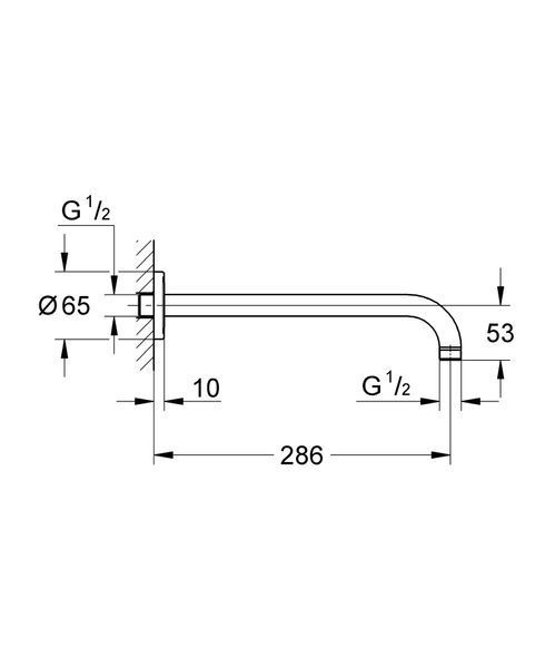 Набір для душу з верхнім душем Grohe Eurosmart UA33556003 (33556003+28576000+27541001) (UA33556003) UA33556003 фото