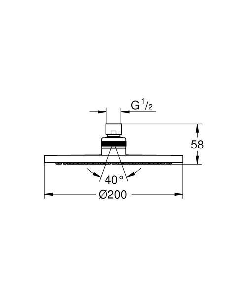Набір для душу з верхнім душем Grohe Eurosmart UA33556003 (33556003+28576000+27541001) (UA33556003) UA33556003 фото