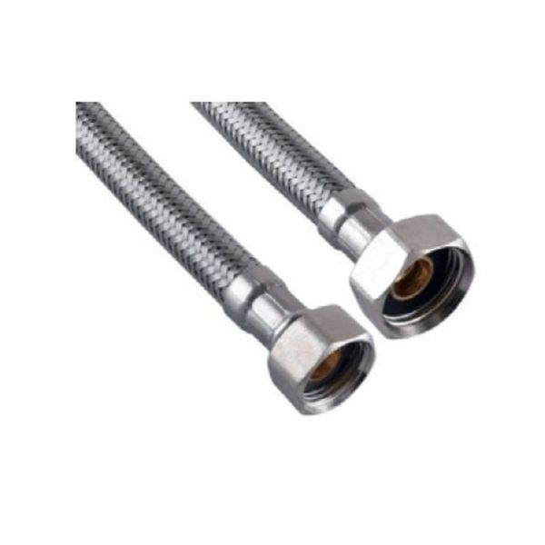 Гнучке підведення Zerix ZHN-02-FF1/2"-080 (нейлонове обплетення, гайки нерж) (ZX5141) ZX5141 фото