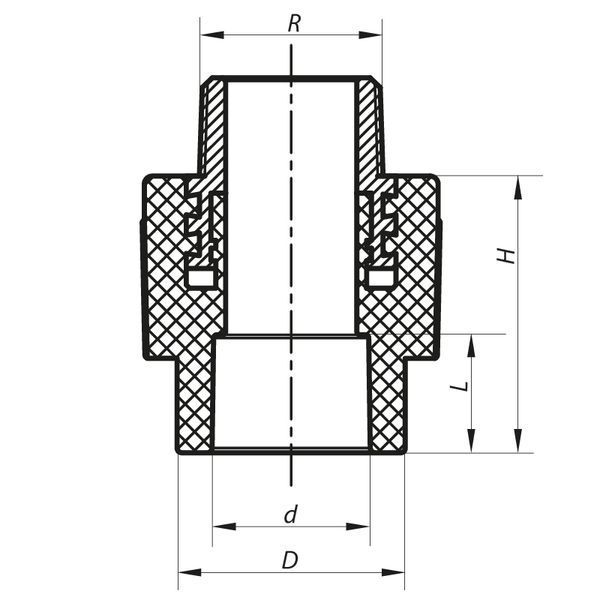 З'єднувальна муфта ЗР 25x3 /4M PPR Koer K0097.PRO (KP0116) KP0116 фото