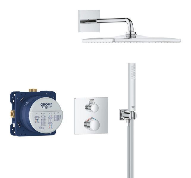 Душова система прихованого монтажу з термостатом Grohe Grohtherm (34870000) 34870000 фото