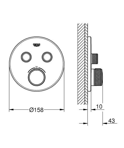 Термостат прихованого монтажу на 2 споживача Grohe Grohtherm SmartControl (29119000) 29119000 фото