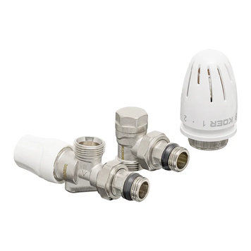 Комплект для підключення радіатора Koer SET-16 - 1/2"x3/4" (осьовий) з термоголовкою ЗЗ (KR3179) KR3179 фото