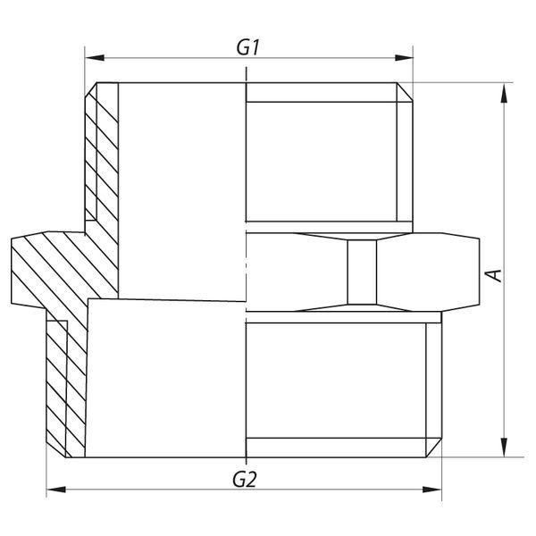 Ніпель редукційний 1-1 / 2 "x2" Koer KF.N1620 (KF0047) KF0047 фото