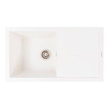 Гранитная мойка для кухни VALESO SOLID 7843 матовая Белоснежная SP000047146 фото