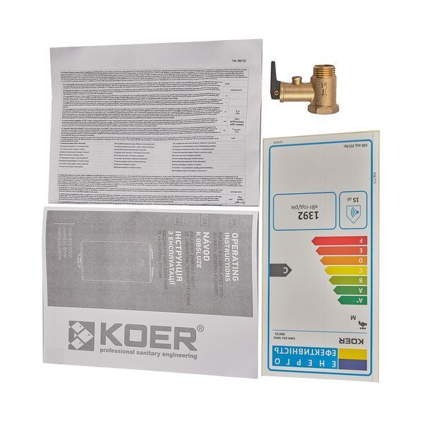 Водонагрівач "Циліндр" Koer KWH.E02-100VD накопичувальний 100 л, сухий тен 1,6 kW (EK0112) EK0112 фото